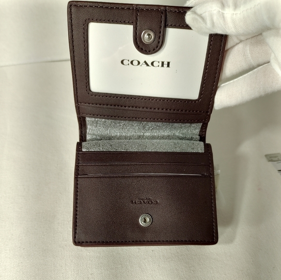 COACH Pink Leather Compact Wallet - Picture 6 of 11